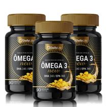 Kit 3x Suplemento Omega 3 New 90 CApsulas DHA 240/EPA 360 DailyLife