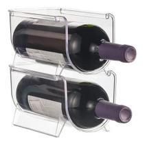 Kit 3x Suporte Organizador De Garrafas Empilhável Vinho