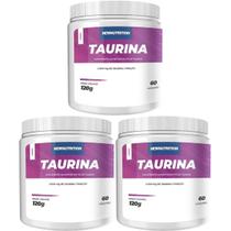 Kit 3X Taurina - 120g Sem Sabor - NewNutrition Kit 3X Taurina - 120g Sem Sabor - NewNutrition