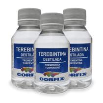 Kit 3x Terebintina Destilada 100ml Corfix