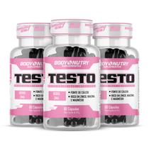kit 3x Testo Feminy, Body Nutry 60 cápsulas cada