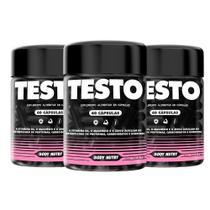 Kit 3x Testo Feminy Ganho De Força, Energia e Desempenho Físico 60 Cápsulas Magnésio Body Nutry