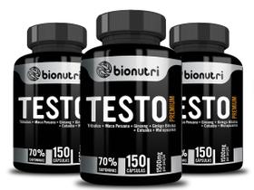 Kit 3x Testo Premium 150 Cápsulas Bionutri - Força e Desempenho
