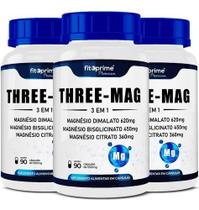 Kit 3x Three Mag Blend de Magnésio 90 Cápsulas
