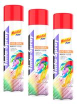 Kit 3x Tinta Spray 400ml Mundial Prime UG Vermelho Uso Geral Kit 3x Tinta Spray 400ml Mundial Prime UG Vermelho Uso Geral