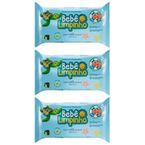 Kit 3x Toalhas Umedecidas Bebê Limpinho aloe vera 45Un cada