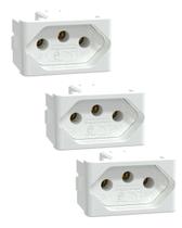 Kit 3x Tomada 2P+T 20A-250V Pb S401110 Lunare Up Schneider Kit 3x Tomada 2P+T 20A-250V Pb S401110 Lunare Up Schneider