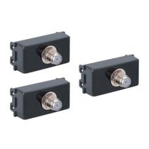 Kit 3x Tomada Antena TV 57215/042 Grafite Liz Tramontina Kit 3x Tomada Antena TV 57215/042 Grafite Liz Tramontina