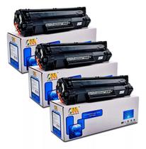 Kit 3x Toner Compatível Cb435a/cb436a/ce285a/278a/ P1102 / P1102W / M1132/