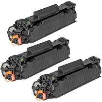 Kit 3x Toner Compatível CF283A 83A para M125a M126a M126nw M127 M127fn M127fw M128fn M225 M225dw Preto 1.500