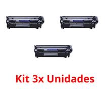 Kit 3x Toner Compatível Q2612a 12a 1010 1015 1020 3050 I 2K - Maxtonerink