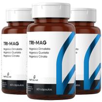 Kit 3x Tri-Mag Magnésio Quelato, Dimalato e Citrato 60 cápsulas - Natulha Kit 3x Tri-Mag Magnésio Quelato, Dimalato e Citrato 60 cápsulas - Natulha