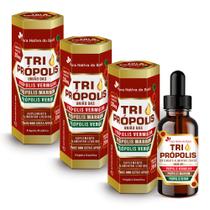 Kit 3x Tri Propolis Gotas (Vermelha, Verde e Marrom) 20mL Cada - Flora Nativa