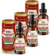 Kit 3x Tri Própolis (Verde, Vermelha e Marrom) Em Gotas 20ml Flora Nativa