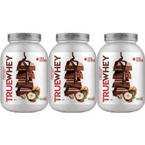 Kit 3X True Whey Protein Hidrolisado e Isolado - 837g Chocolate Com Avelã - True Source Kit 3X True Whey Protein Hidrolisado e Isolado - 837g Chocolate Com Avelã - True Source