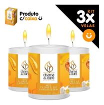 Kit 3x Vela Aromática Perfumada 60g Mel Flores De Laranjeira