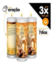 Kit 3x Vela De 7 Dias Oração Religiosa São Miguel Arcanjo