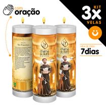 Kit 3x Vela De 7 Dias Velas C/ Imagem E Oração Várias Opcoes Kit 3x Vela De 7 Dias Velas C/ Imagem E Oração Várias Opcoes