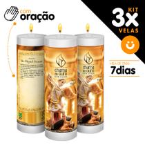 Kit 3x Vela De 7 Dias Velas C/ Imagem E Oração Várias Opcoes