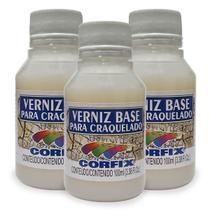 Kit 3x Verniz Base para Craquelador 100ml Corfix