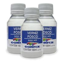 Kit 3x Verniz Fosco 100ml Corfix