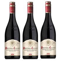 Kit 3x Vinhos Tintos Franceses Prestige de Calvet Cotes du Rhone