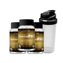 Kit 3x Vitamina B12 Leve Vida 30 Cápsulas Coqueteleira Amostras Grátis Kit 3x Vitamina B12 Leve Vida 30 Cápsulas Coqueteleira Amostras Grátis