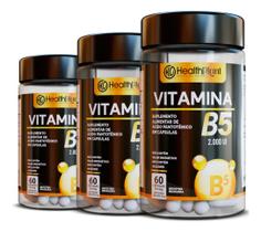 Kit 3x Vitamina B5 500mg - 180 Cápsulas Kit 3x Vitamina B5 500mg - 180 Cápsulas