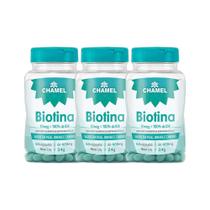 Kit 3x Vitamina Biotina 60 cápsulas 400mg - CHAMEL Kit 3x Vitamina Biotina 60 cápsulas 400mg - CHAMEL