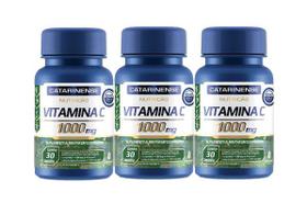 Kit 3x Vitamina C 30 Comprimidos 1000mg - Catarinense