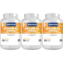 Kit 3X Vitamina C 500mg - 120 Comprimido - NewNutrition Kit 3X Vitamina C 500mg - 120 Comprimido - NewNutrition