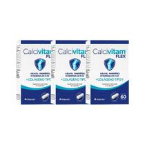 Kit 3x Vitamina Calcivitam Flex 60 cps - HERBAMED Kit 3x Vitamina Calcivitam Flex 60 cps - HERBAMED