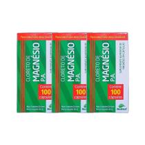 Kit 3x Vitamina Cloreto Magnésio P.A. 100 cps - Medinal