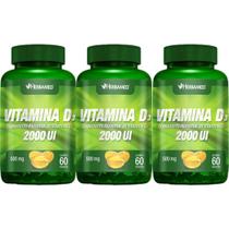 Kit 3X Vitamina D3 2000UI - 60 Cápsulas - Herbamed