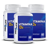 Kit 3x Vitamina D3 2000UI por cápsula 60 cápsulas PRO LIFE