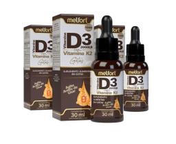 Kit 3x Vitamina D3 2000UI Vitamina K2 em gotas 30ml Melfort Kit 3x Vitamina D3 2000UI Vitamina K2 em gotas 30ml Melfort