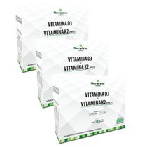 Kit 3X Vitamina D3 + Vitamina K2 Mk7 500Mg 30 Cápsulas