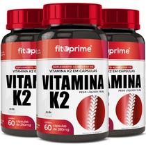 Kit 3x Vitamina K2 130mcg 60 cápsulas