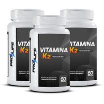 Kit 3x Vitamina K2 Menaquinona-7 (60 cápsulas) - PRO LIFE Kit 3x Vitamina K2 Menaquinona-7 (60 cápsulas) - PRO LIFE