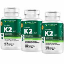 Kit 3x Vitamina K2 MK7 - (120 Capsulas cada) - Floral Ervas do Brasil