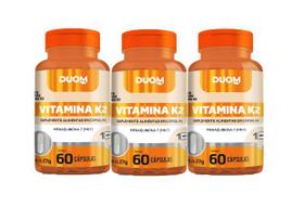 Kit 3x Vitamina K2 ( Mk7 ) Com 60 Cápsulas - Duom