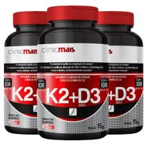 KIT 3X Vitamina k2 + Vitamina D3 30 cápsulas - Clinicmais KIT 3X Vitamina k2 + Vitamina D3 30 cápsulas - Clinicmais