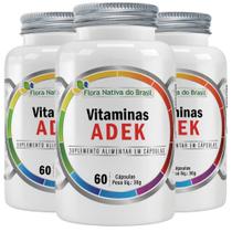 KIT 3X Vitaminas ADEK 60 cápsulas - Flora Nativa
