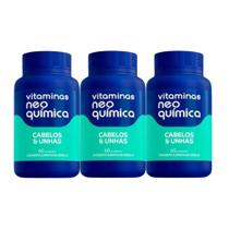 Kit 3x Vitaminas Cabelos e Unhas 60 Cps - Neo Química
