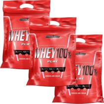 Kit 3X Whey 100% Pure - 1800g Refil Cookies and Cream - IntegralMédica Kit 3X Whey 100% Pure - 1800g Refil Cookies and Cream - IntegralMédica