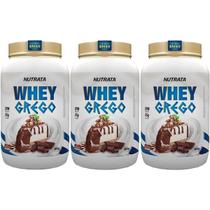 Kit 3X Whey Grego - 900g Cheesecake de Chocolate - Nutrata