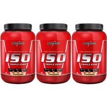Kit 3X Whey Iso Triple Zero - 907g Chocolate - IntegralMédica