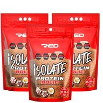 Kit 3x Whey Isolate Protein Bolic (2 Morango e 1 Chcocolate) 1,8 kg - Red Series