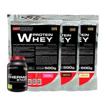 KIT 3x Whey Protein 500g + BCAA 100g Tangerina - Bodybuilders