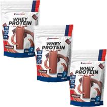 Kit 3X Whey Protein - 900g Refil Chocolate - NewNutrition